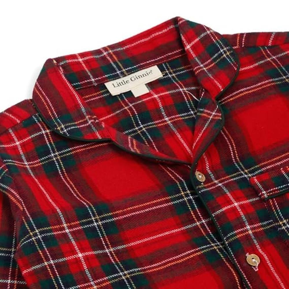 Little Ginnie Cotton Night Suit Pajama Set | Red and Blue