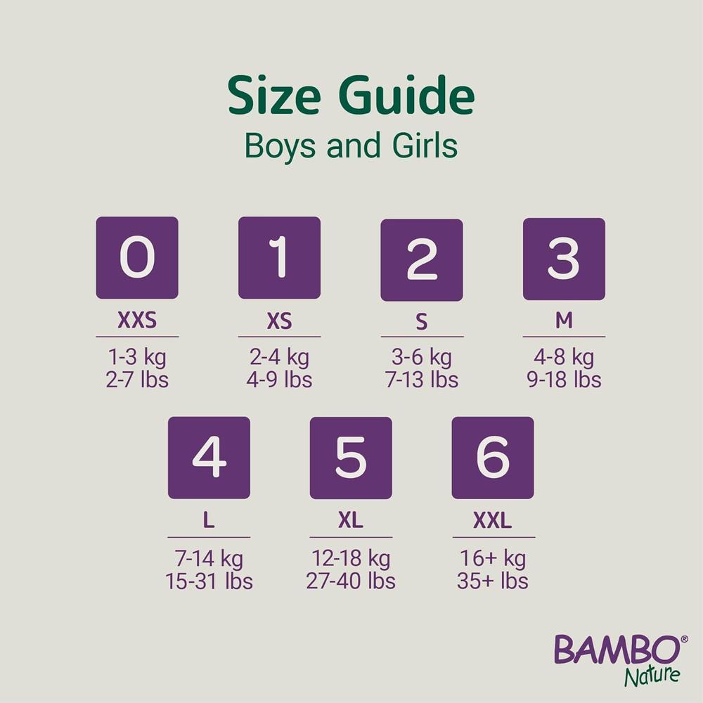Bambo Nature (4-Large) Premium Baby Tape Diapers | 24 Diapers | 7-14 Kg | 15-31 lbs