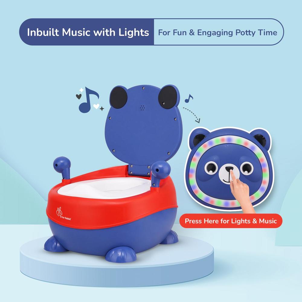 R for Rabbit Tiny Tots Panda Potty Training Seat with Backrest And Grip Handles