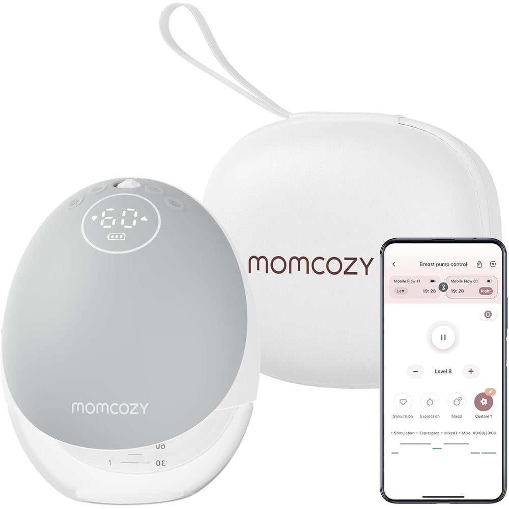 Momcozy M9 Mobile Flow Hands-Free Breast Pump | 3 Modes & 15 Levels, 24mm