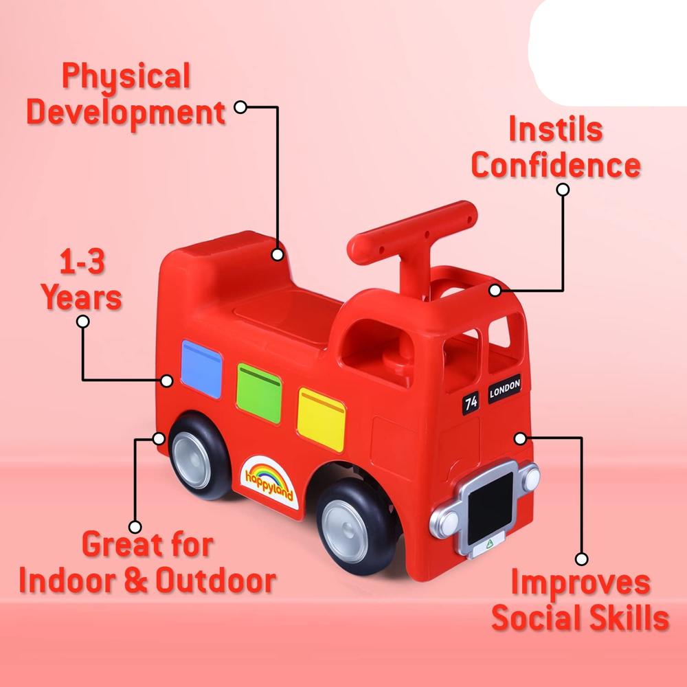 ELC Happyland Ride-on Bus for Kids (1-3 Years)