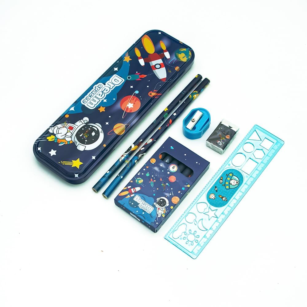 Ilearnngrow Pencil Box Stationery Kit for Kids