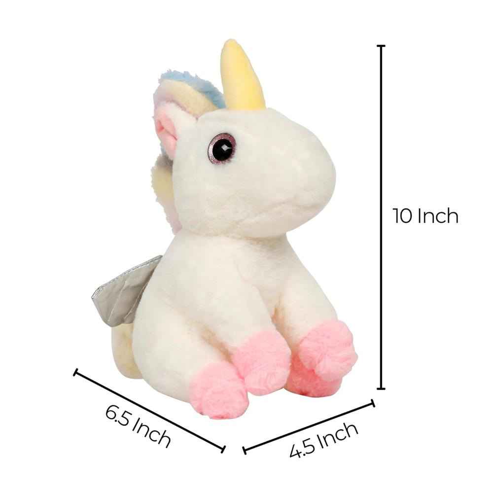 Little Ginnie Unicorn Soft Toy for Kids - 25.4 cm | Enchanting Design with Silver Wings & Sparkling Eyes