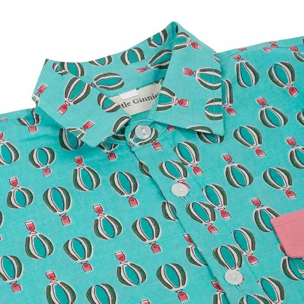 Little Ginnie Half Sleeve Shirt Pant Set for Kids | Blue