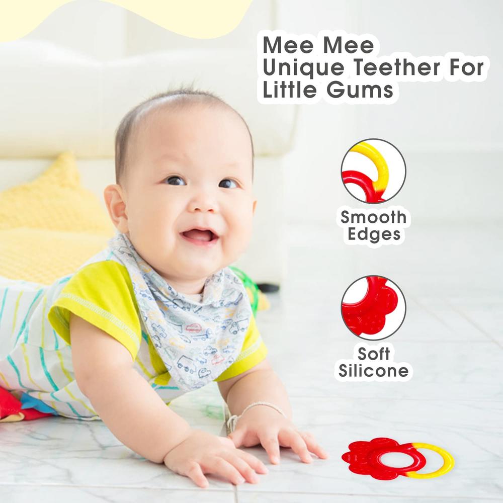 Mee Mee Multi Textured Silicone Teether - Red, Green | MM-14700-2 RED