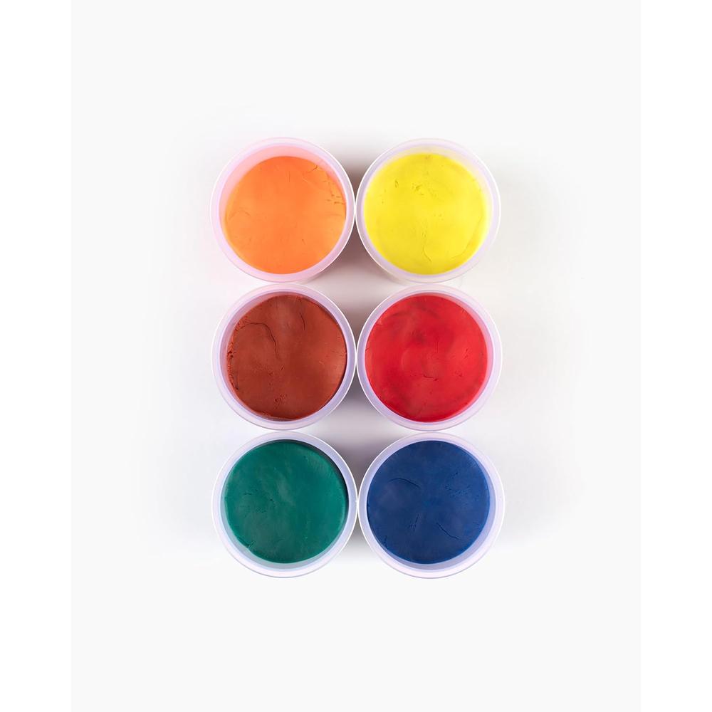 Camlin 6 Shades Play Dough Set with Roller & Cutter - Child Safe & Non-Toxic