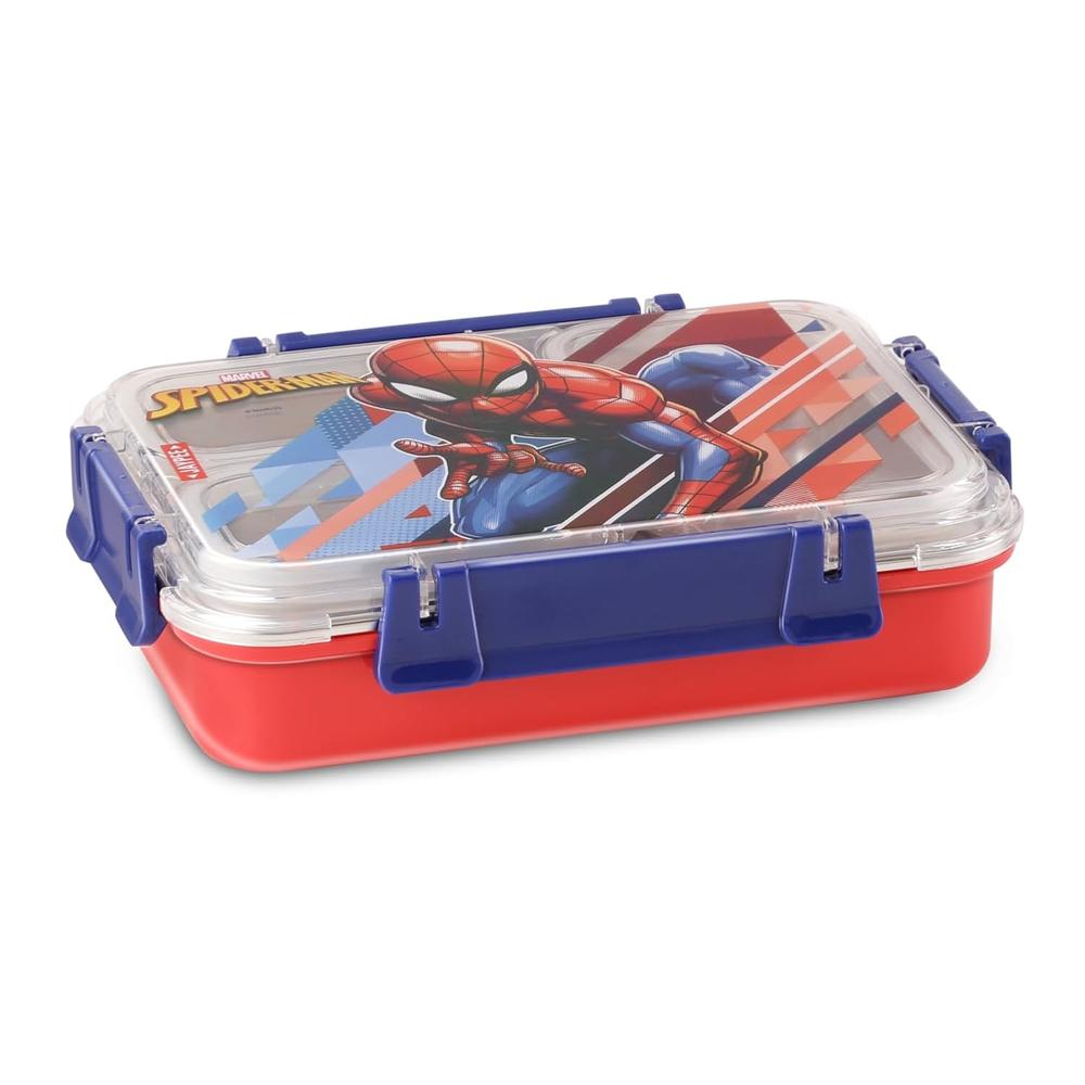 Jaypee Marvel Series Spiderman Insulated Lunch Box with 2 Additional Lock - 625ml | Toon Box 3