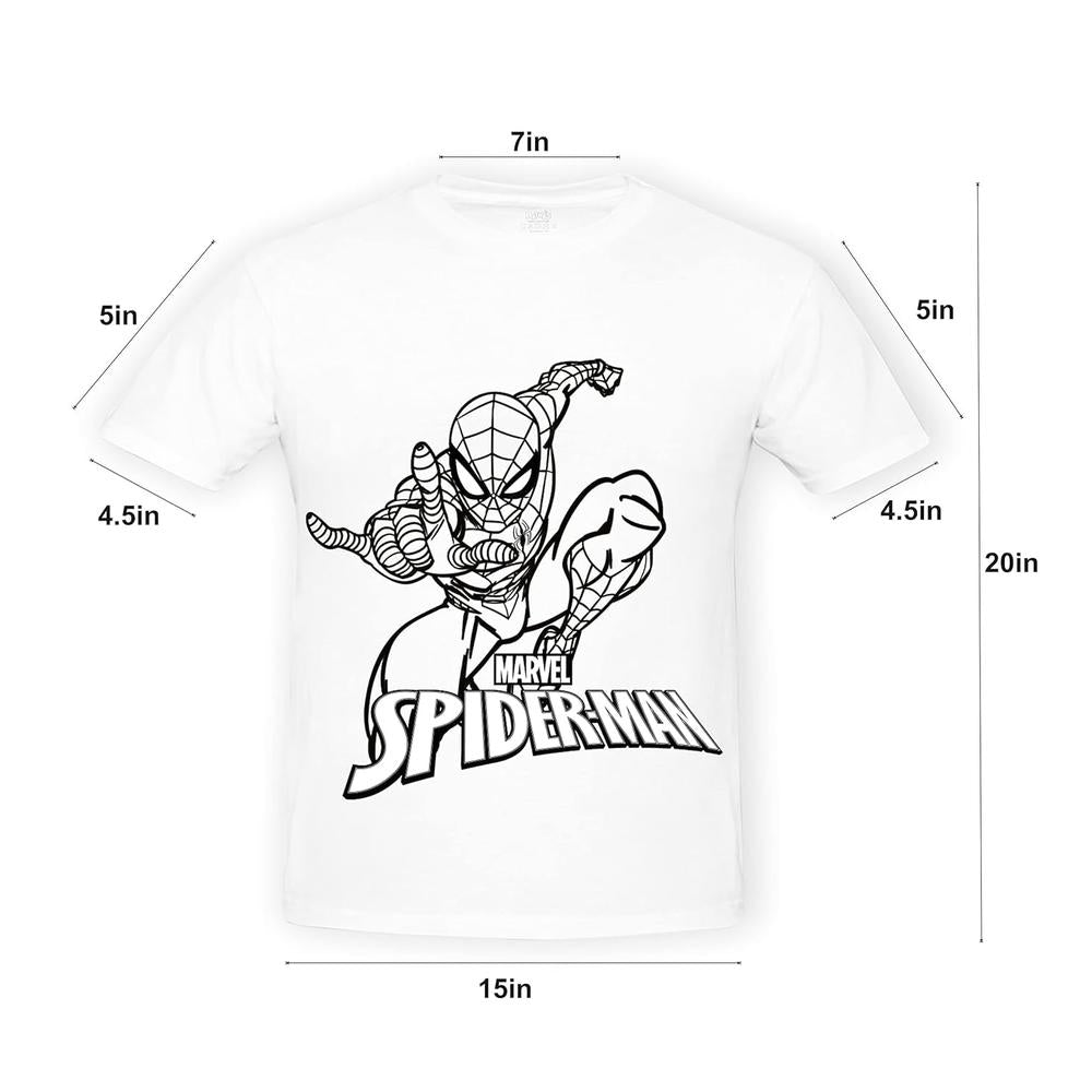 Ratna's Marvel Spiderman Theme Paint Your T-Shirt Kit - Free Size