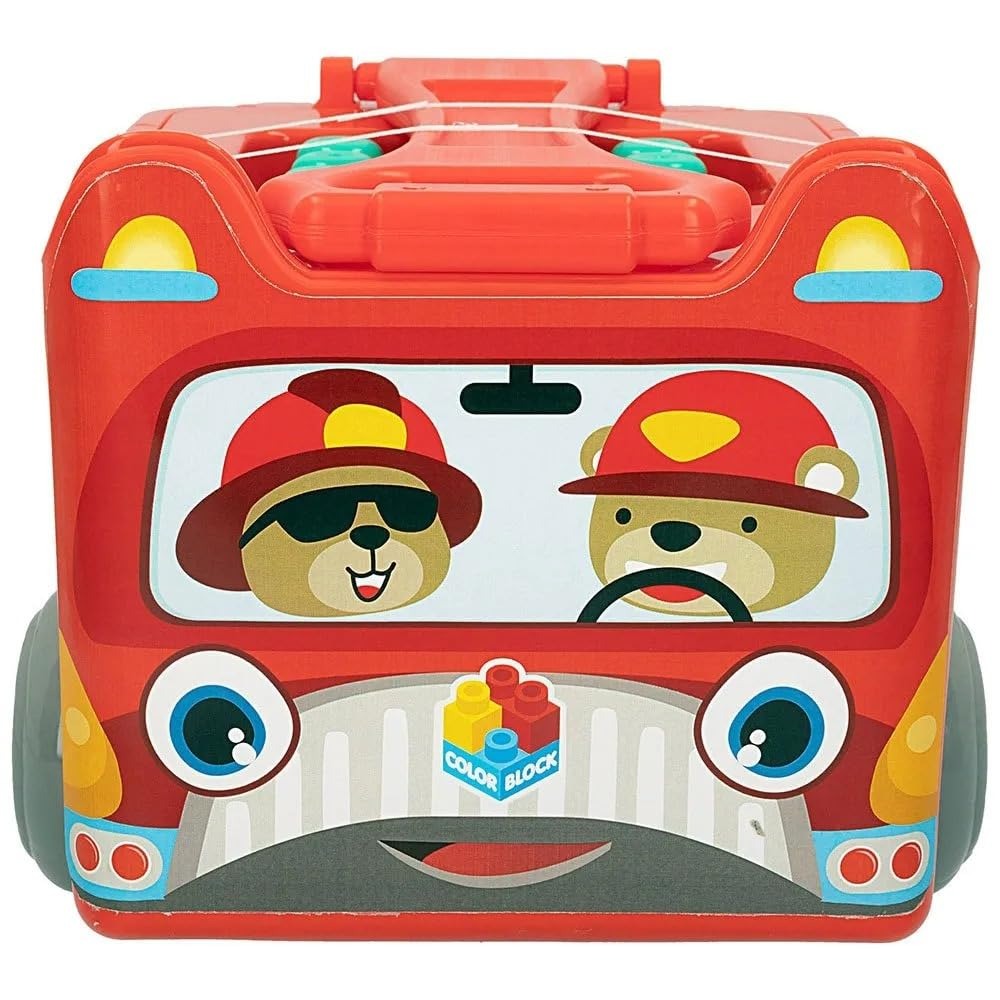 Sunta Toys Premium Quality 2-in-1 Walker & Building Block Toy - 30 Pieces (1.5-3 Years)