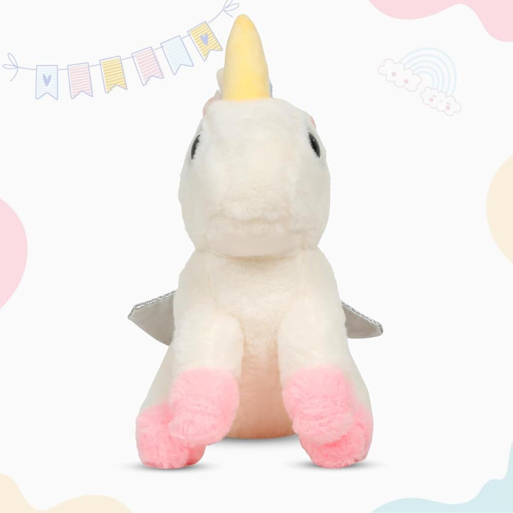 Little Ginnie Unicorn Soft Toy for Kids - 25.4 cm | Enchanting Design with Silver Wings & Sparkling Eyes