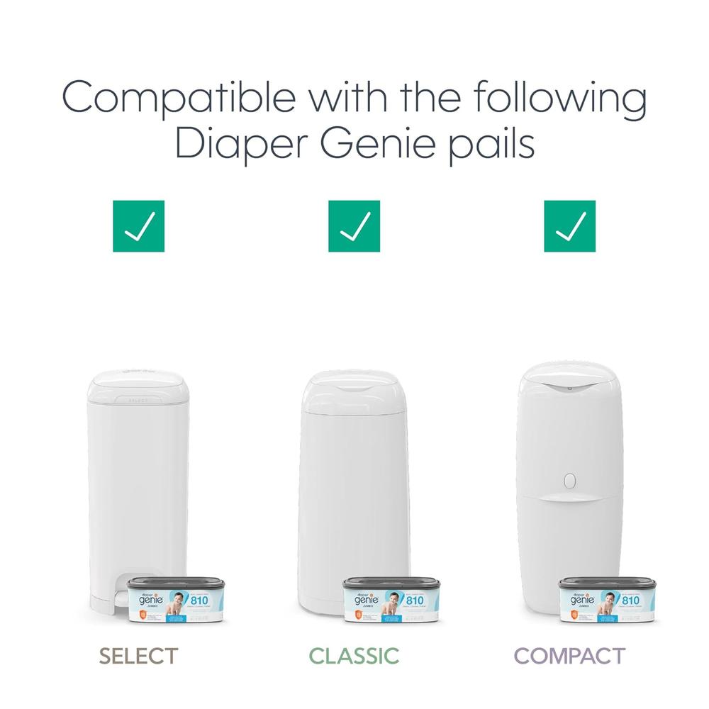 Diaper Genie The Jumbo Square Refill with Continuous Film - Hold up to 810 Newborn-Sized per Refill