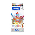 Doms 12 Shades Color Pencil with Sharpener