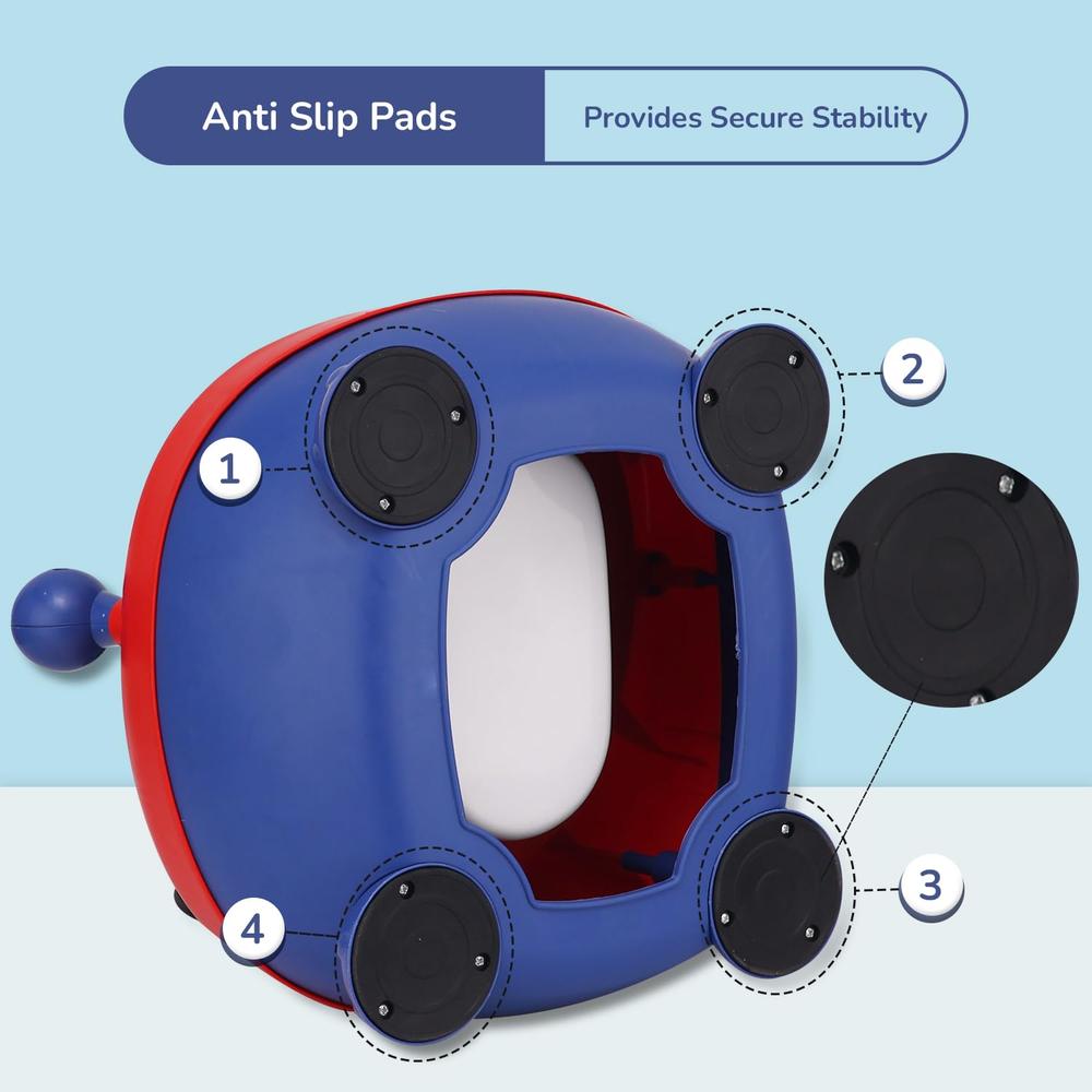 R for Rabbit Tiny Tots Panda Potty Training Seat with Backrest And Grip Handles