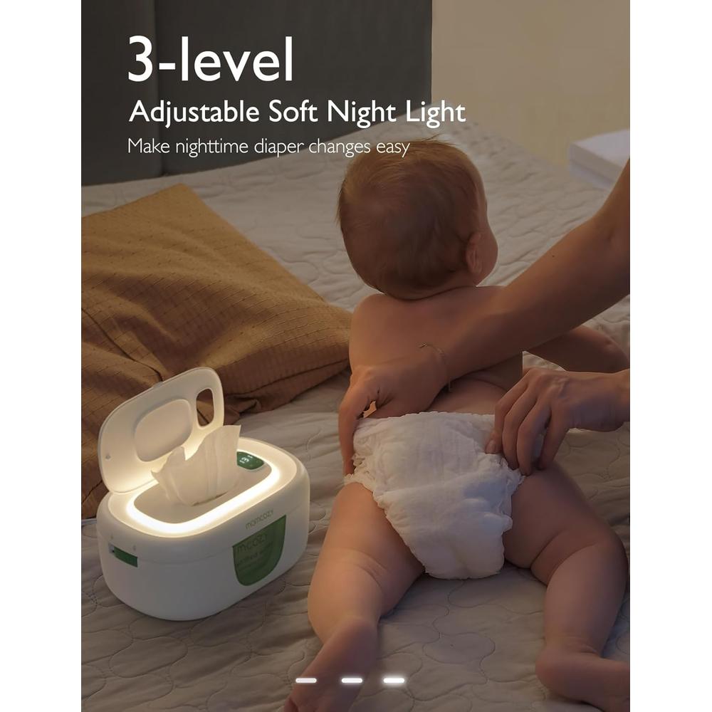 Momcozy Baby Wipe Warmer with Night Light - Large Capacity | 4 Modes of Temperature Heating Control