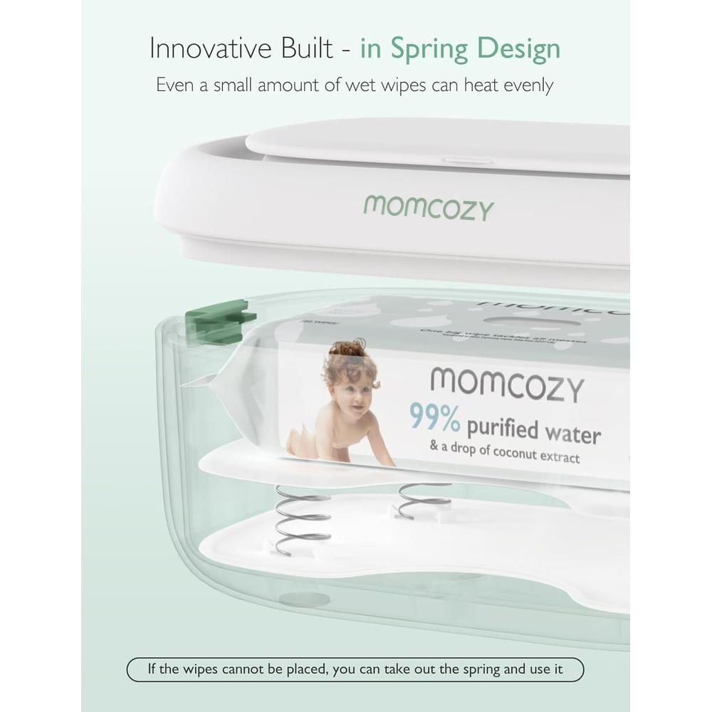 Momcozy Baby Wipe Warmer with Night Light - Large Capacity | 4 Modes of Temperature Heating Control