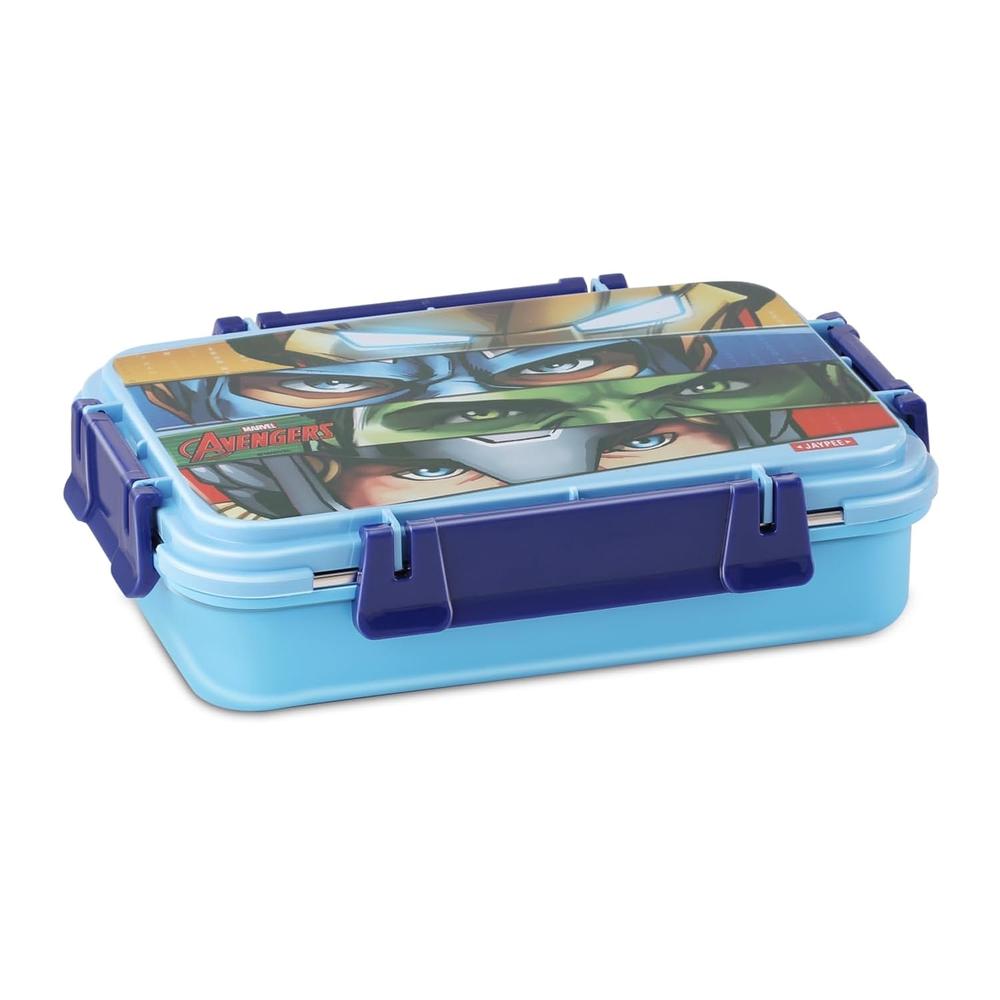 Jaypee Marvel Series Insulated Lunch Box - 3 Cavity Lunch Box - 625ml | Toon Box 3 - Sky Blue
