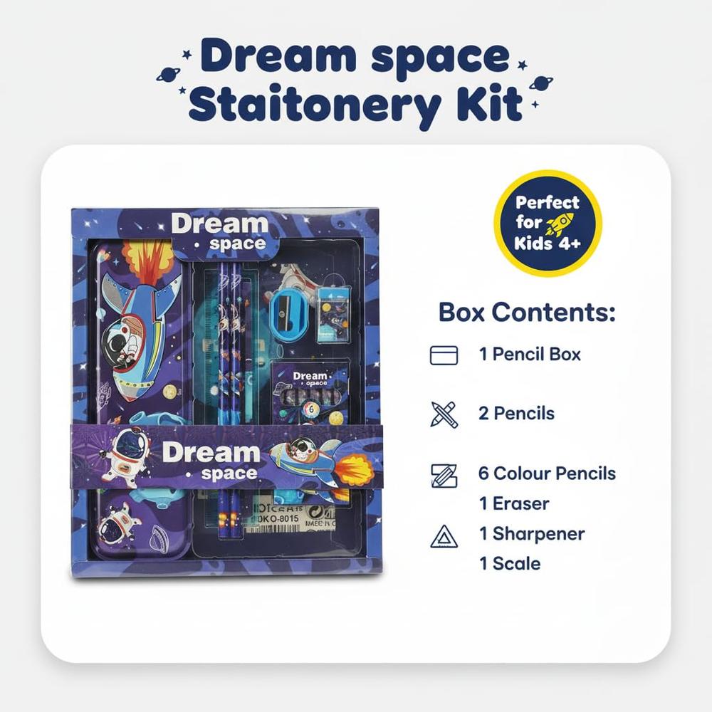 Ilearnngrow Pencil Box Stationery Kit for Kids