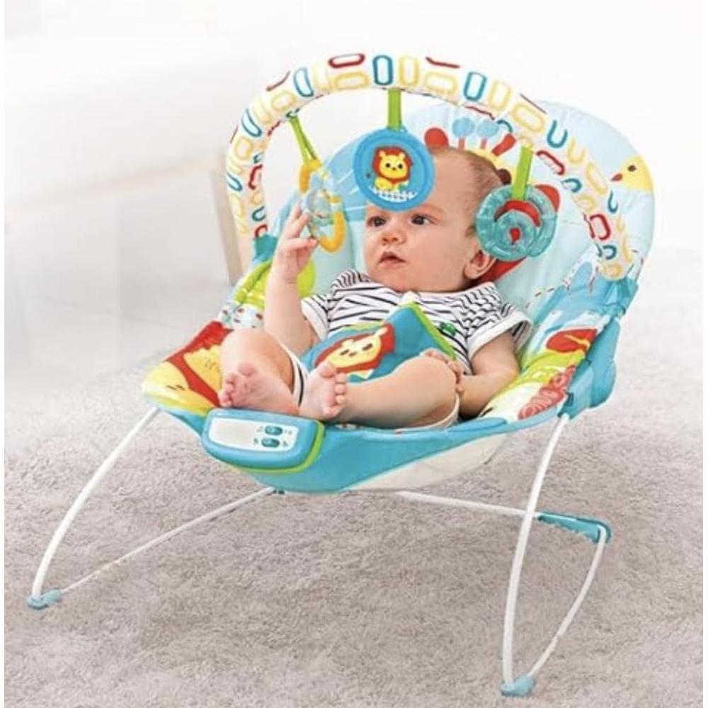 Mastela Music & Soothe Bouncer/Rocker Chair | 3 Position Setting, Melodies & Vibrations & Removable Toy Bar