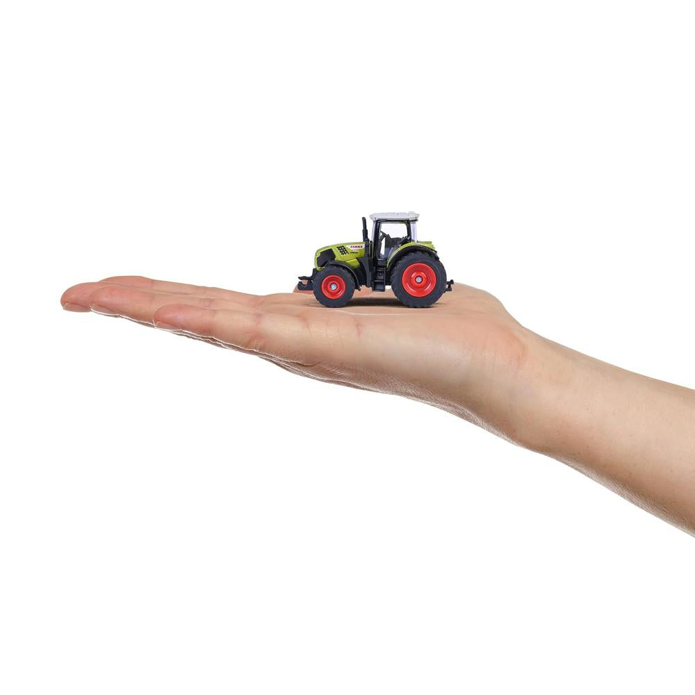 Set of 5 Licensed Majorette Diecast Cars (Farm) - Claas Arion 660, Claas Xerion 5000, Claas Torion 956-537 Sinus, Volkswagen ID. Buzz, Farm trailer