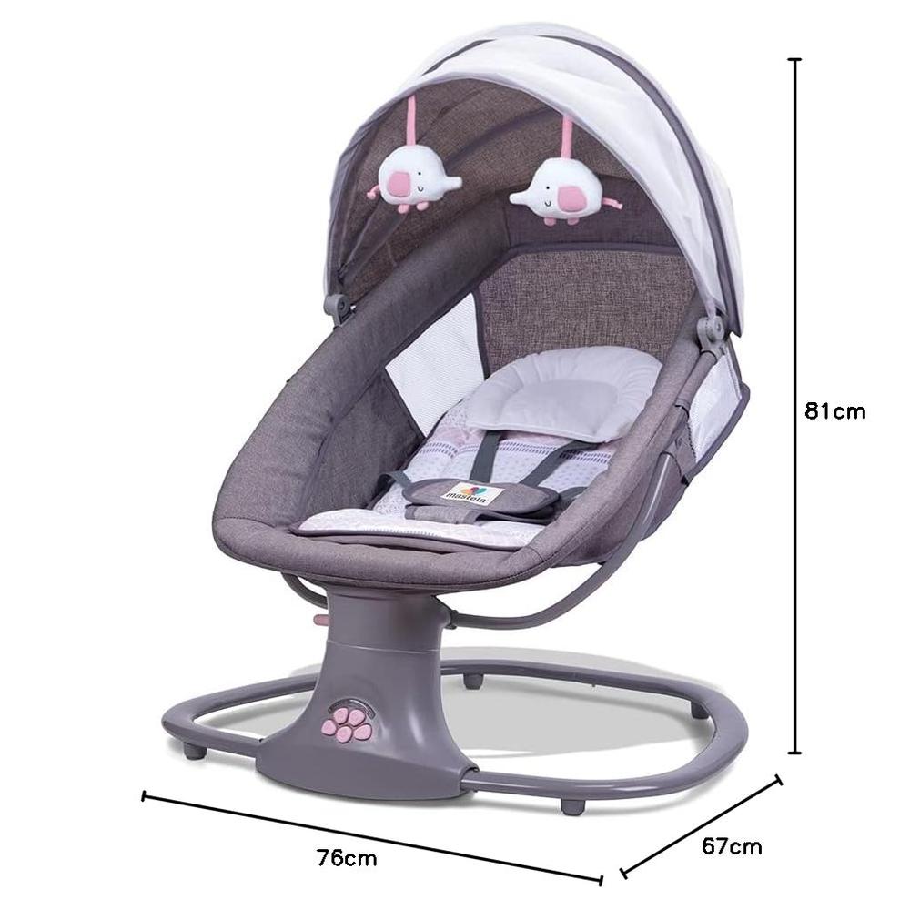 Mastela 3-in-1 Deluxe Multi-Functional Bassinet/Swing | 5 Ideal Angles Movements, 15 Melodies with Volume Control