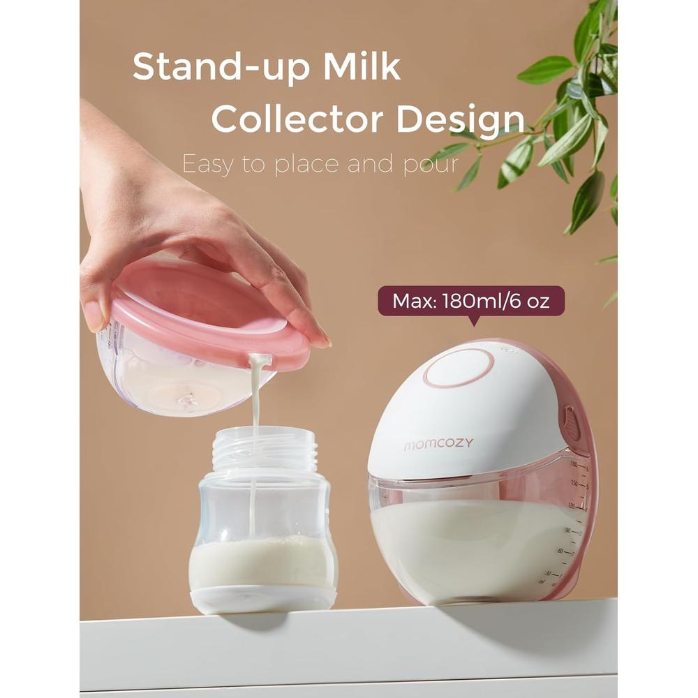 Momcozy M6 Mobile Style Hands-Free Slim Breast Pump | Discreet with 3 Modes & 9 Levels, 24mm