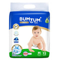 Bumtum (Size-M) New and Improved Diaper | 72 Pants |  | 7-12 Kgs