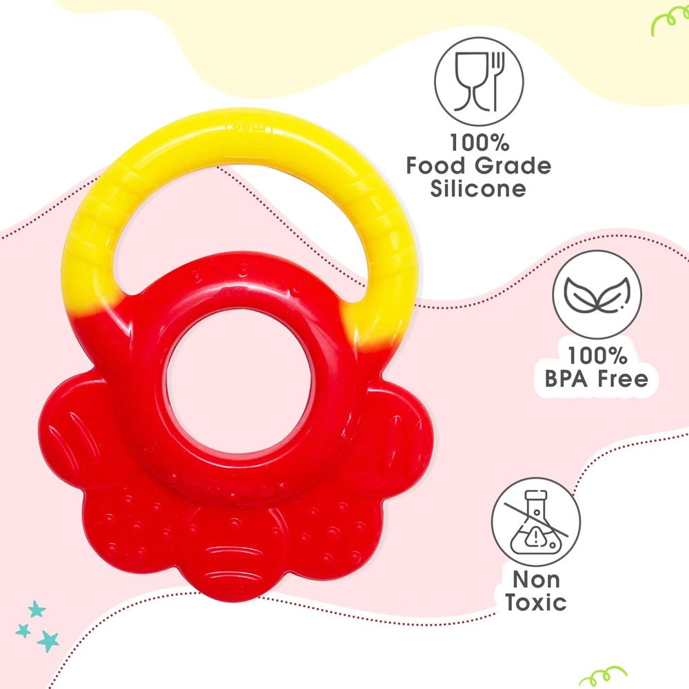 Mee Mee Multi Textured Silicone Teether - Red, Green | MM-14700-2 RED