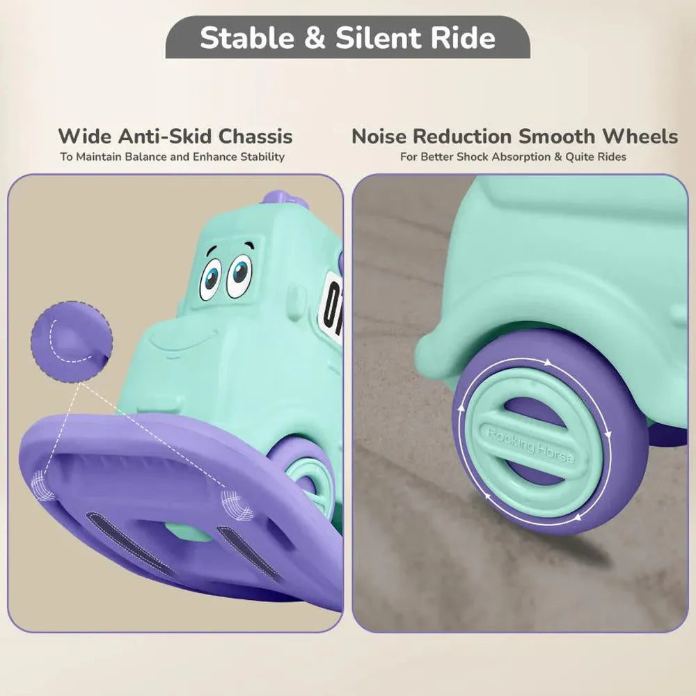 R for Rabbit Rock N Ride 3-in-1 Balance Board Ride On & Rocker for Kids (1-4 Years)