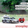Remote Control Speed Racer Car with App Control & Smoke Spray | 1:24 Scale (5-12 Years) | Assorted Designs & Colors
