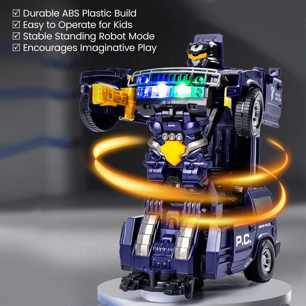 Kidology 2-in-1 Transforming Action Car with Flashing Lights & Sounds