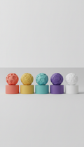 Sensory ball set with textured surfaces