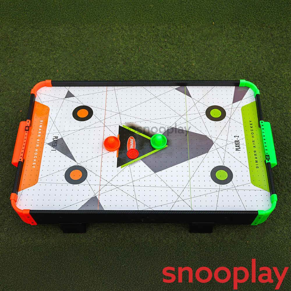 Simarr Air Hockey Jumbo Set with 1 Adaptor, 2 Pucks & Paddles (5 Years Till Grown Ups)