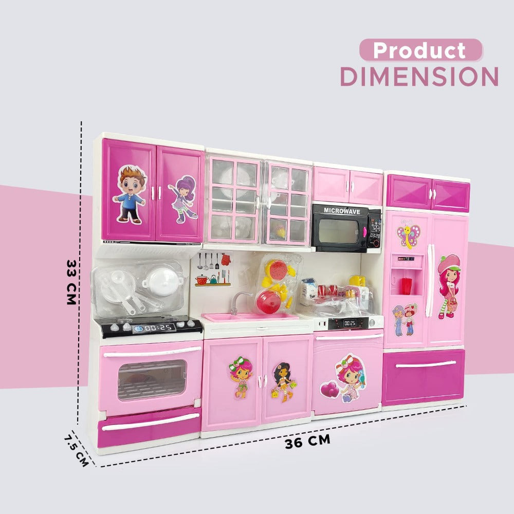 4 Compartments Home Kitchen Pretend Play Set with Light & Music (3-8 Years) | Assorted Colours