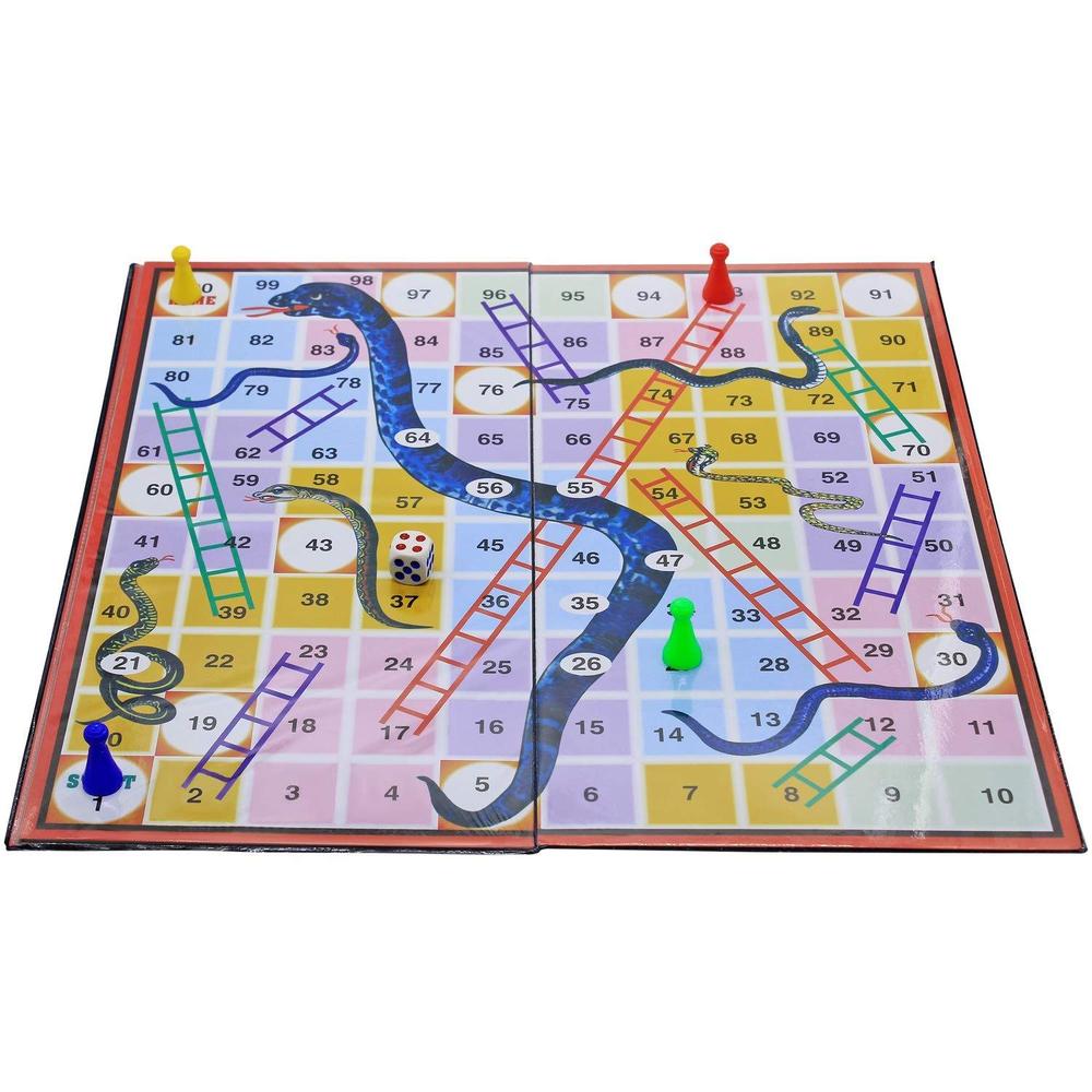 Ekta 2 in 1 Ludo & Snakes and Ladders Board Game (4 Years till Grown Ups)