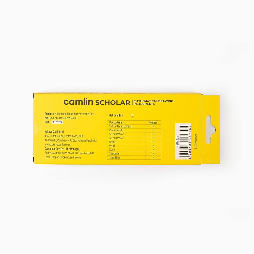 Camlin Scholar Mathematical Drawing Instruments - 10 Pieces