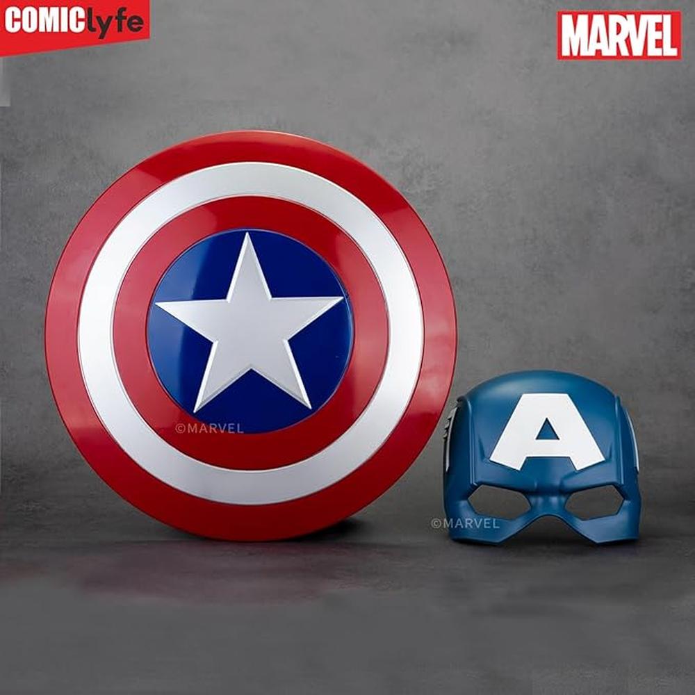 Original Marvel Captain America Shield & Role Play Mask Combo Set