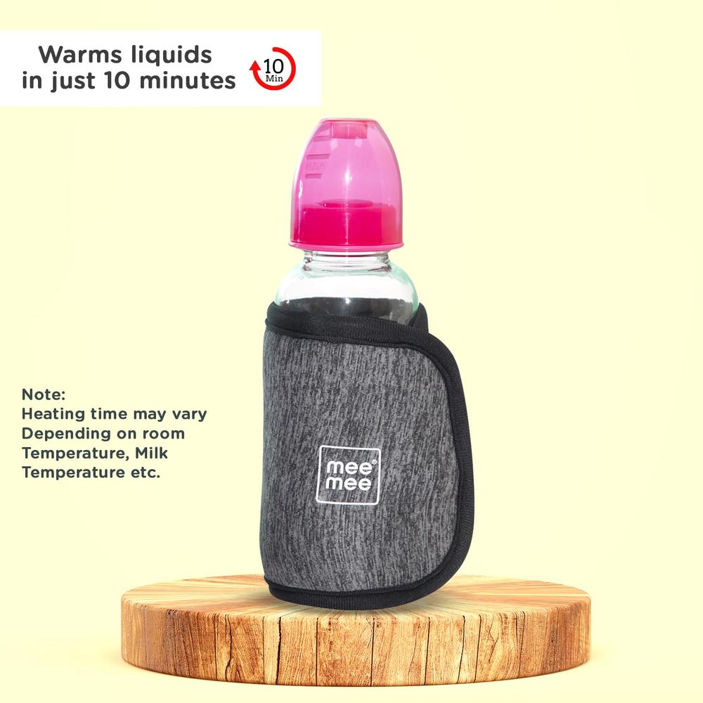 Mee Mee Portable Baby Bottle Warmer | Warms Baby Milk in 10 Minutes | USB Rechargeable Bottle Warmer for Travel