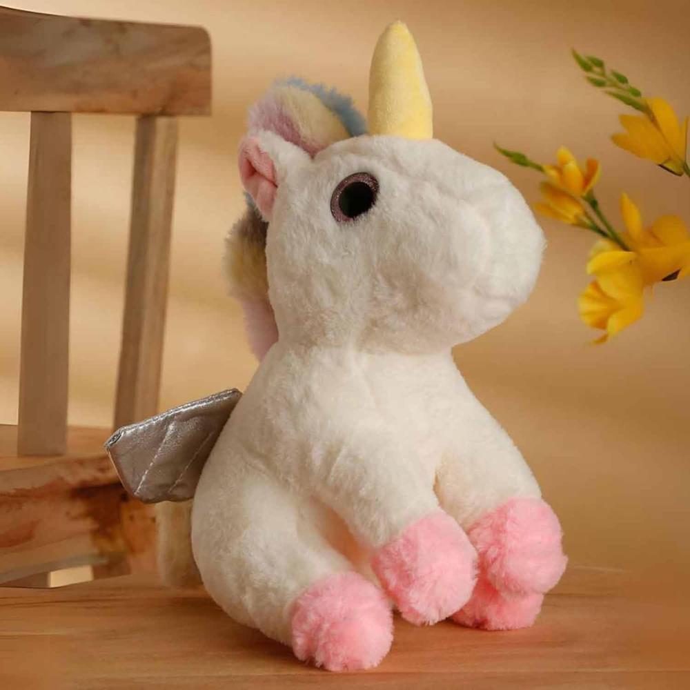 Little Ginnie Unicorn Soft Toy for Kids - 25.4 cm | Enchanting Design with Silver Wings & Sparkling Eyes