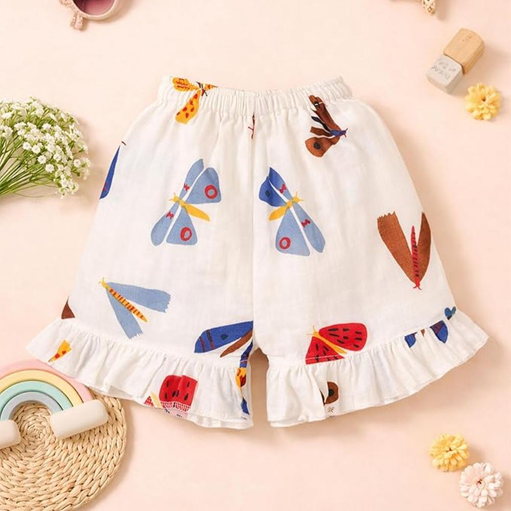 Little Ginnie Cotton Frock with Bloomers & Hairband | White Floral