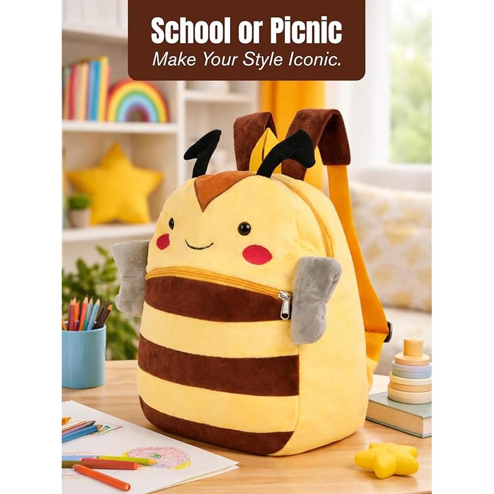 Little Ginnie Animal Themed School Bag with 3D Design | Adjustable Padded Straps, 2 Compartments
