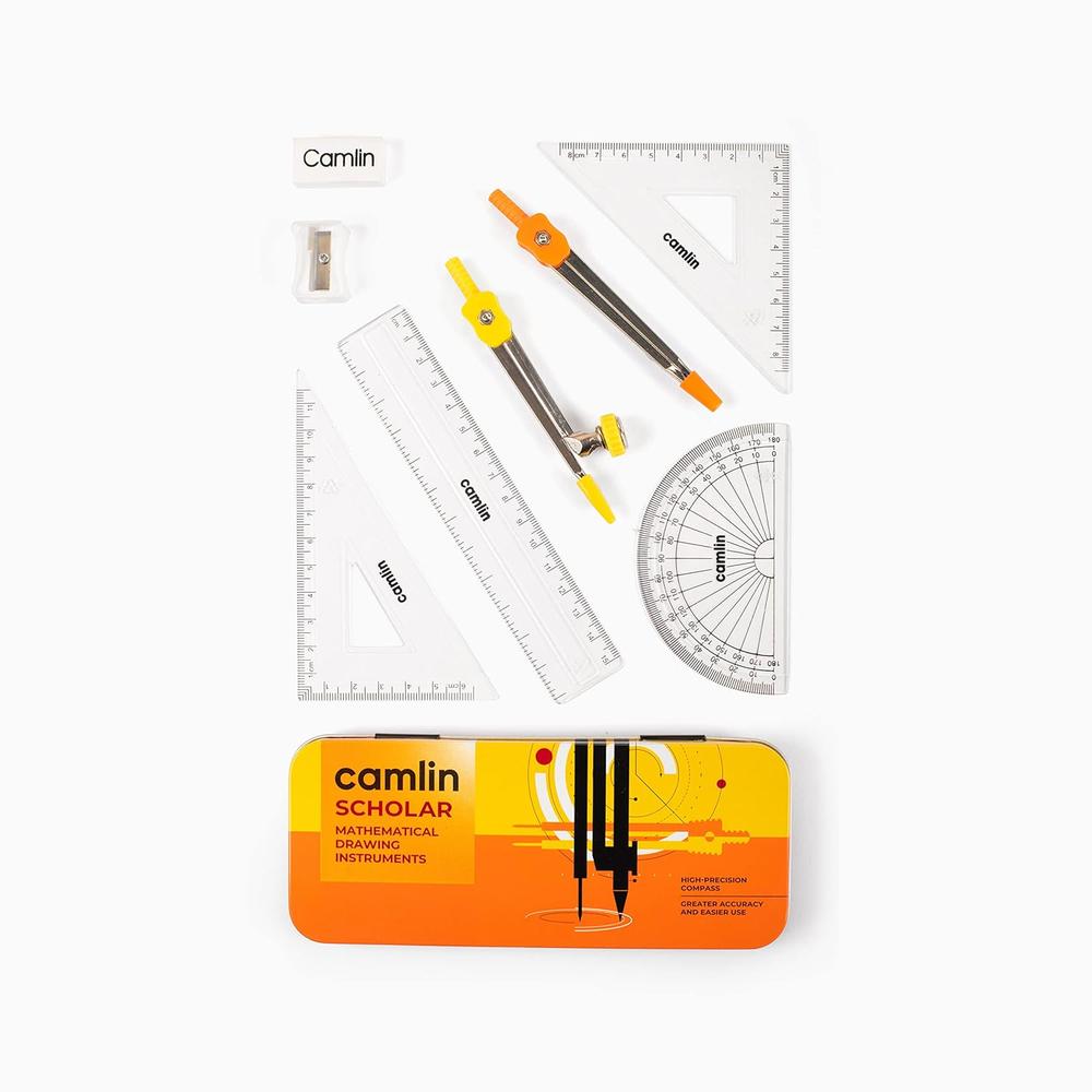 Camlin Scholar Mathematical Drawing Instruments - 10 Pieces