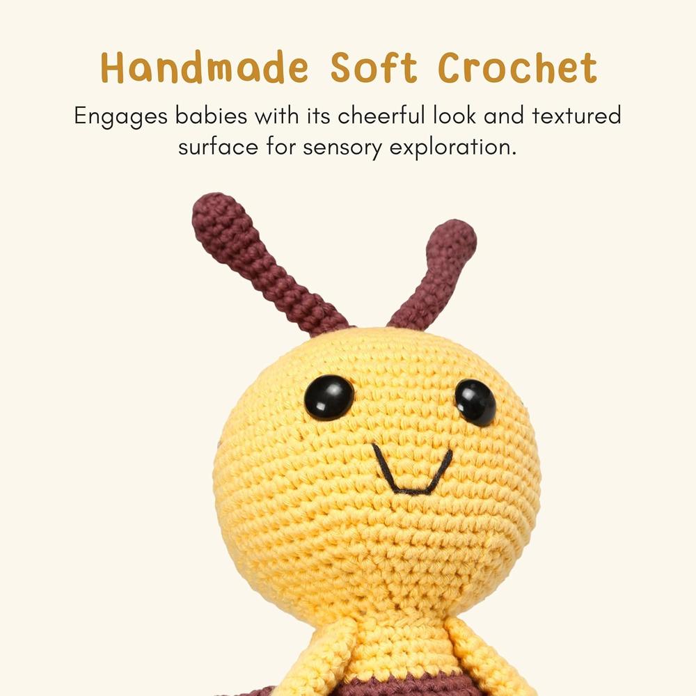 Little Ginnie Honey Bee Crochet Soft Toy - Handmade Soft Doll