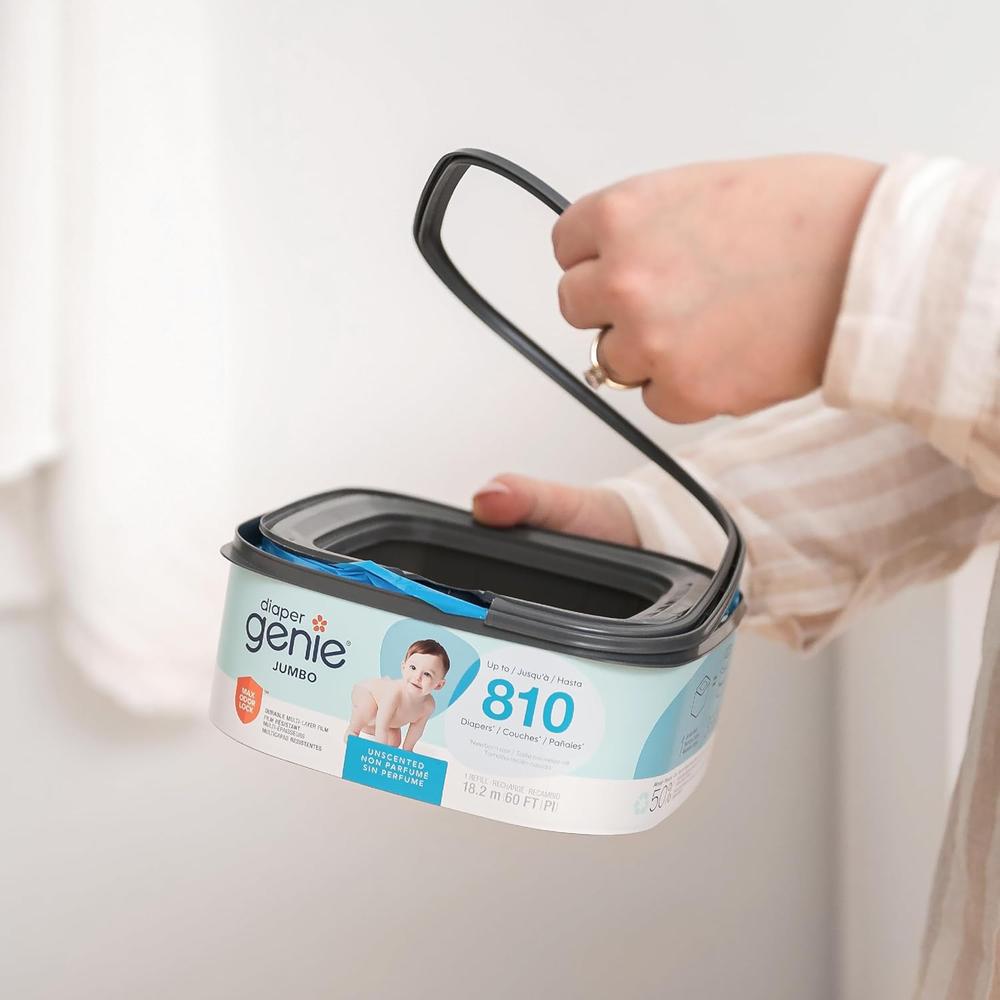 Diaper Genie The Jumbo Square Refill with Continuous Film - Hold up to 810 Newborn-Sized per Refill