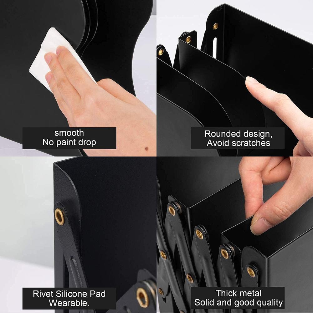 Ilearnngrow Foldable Expandable Metal Book Shelf - Kids Book Storage