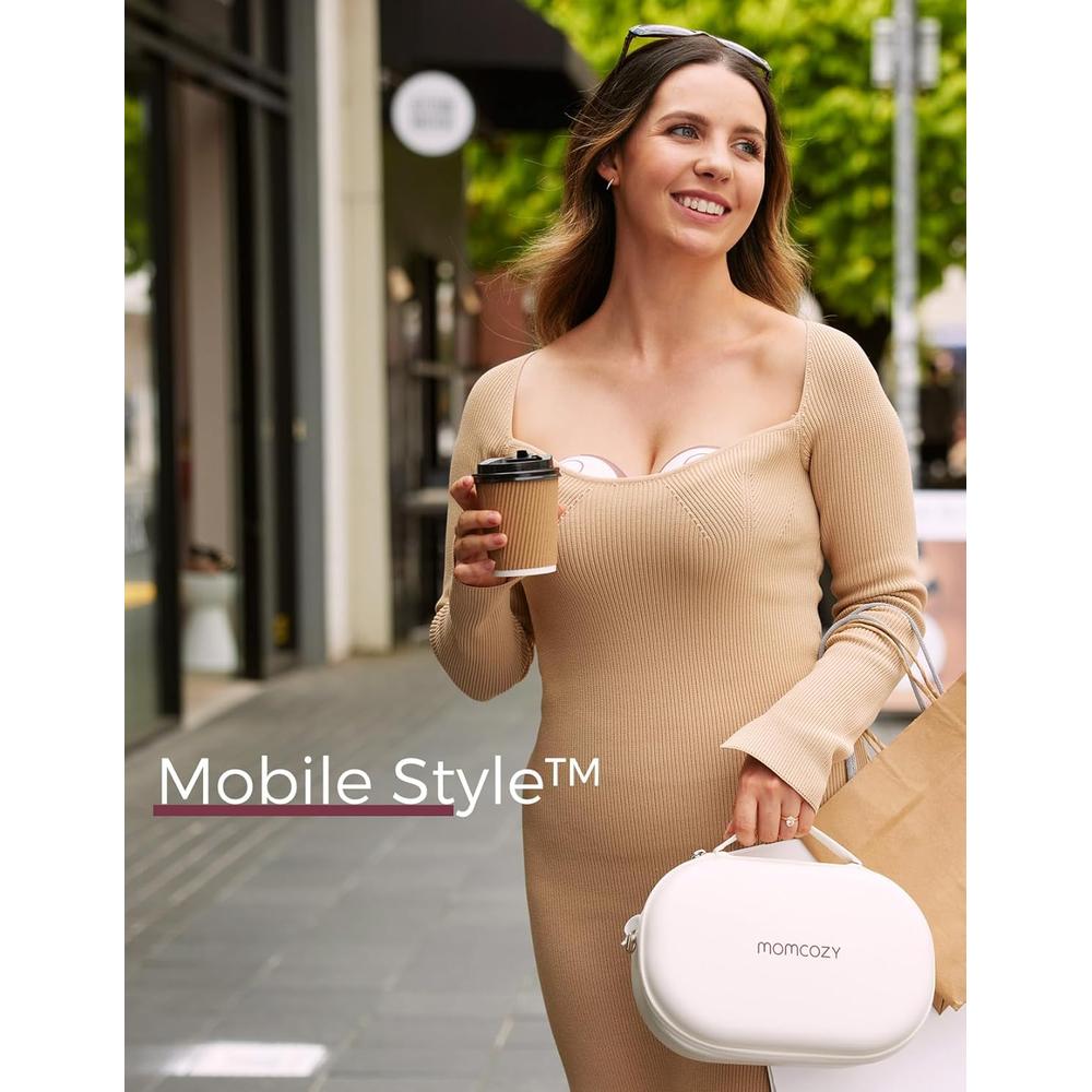 Momcozy M6 Mobile Style Hands-Free Slim Breast Pump | Discreet with 3 Modes & 9 Levels, 24mm