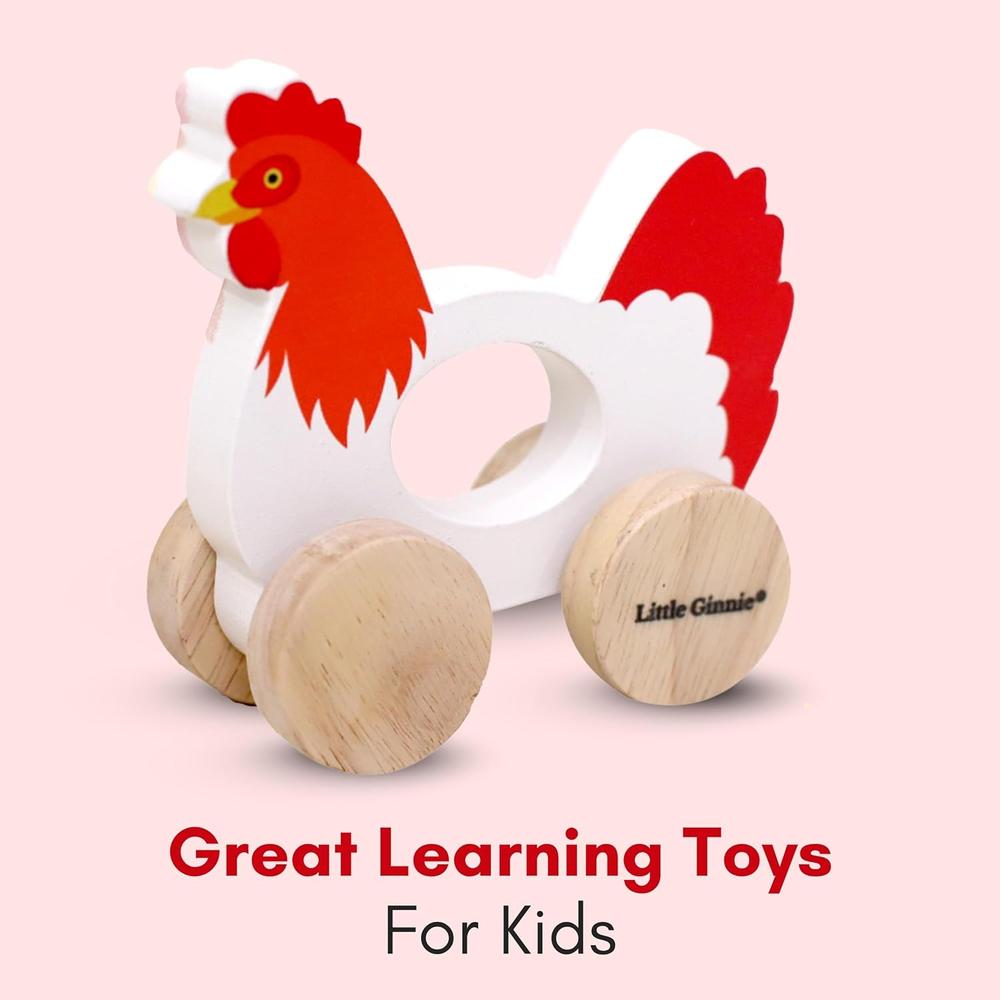 Little Ginnie Wooden Push and Pull Animal Toy