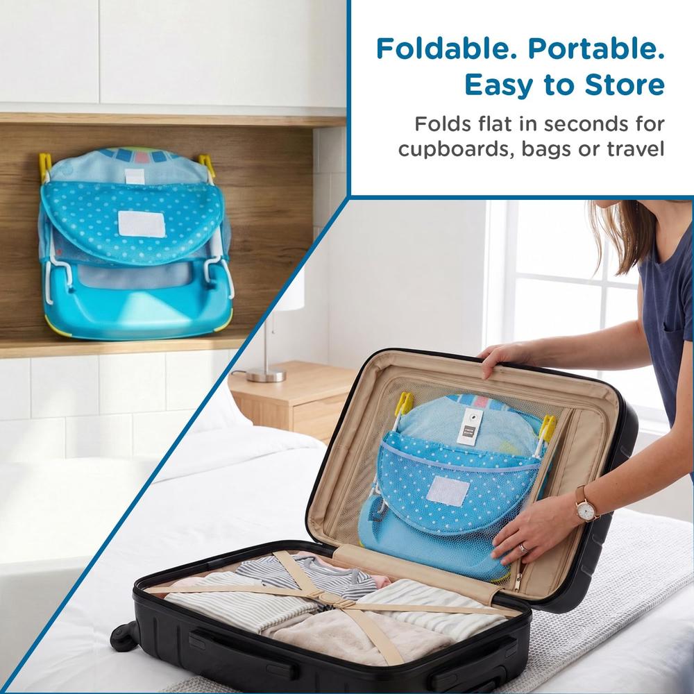 Mee Mee Baby Bather with 3 Position Seat (0-12 Months) | Foldable | Weight Capacity: Upto 5kg | Assorted Designs & Colors