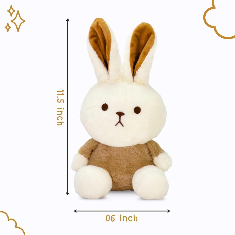 Little Ginnie Brown Rabbit Soft Toy - 29.21 cm | Plush Bunny with Enlarged Ears
