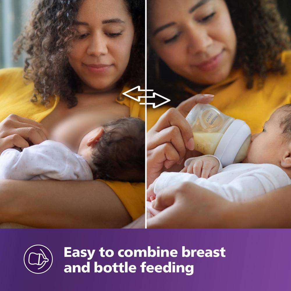 Philips Avent Natural Baby Feeding Bottle - 260ml | | Natural Response Technology Mimics Breastfeeding ( SCY903/01)