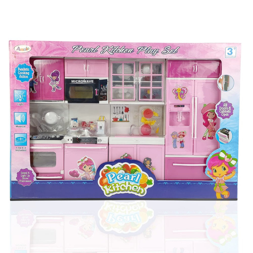 4 Compartments Home Kitchen Pretend Play Set with Light & Music (3-8 Years) | Assorted Colours
